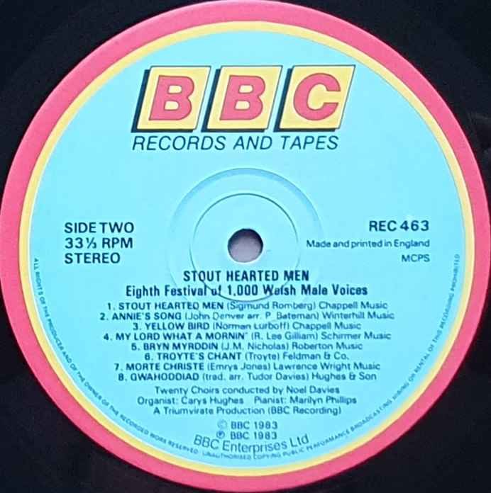 REC 463 Stouthearted men Various from the BBC records and Tapes library Label